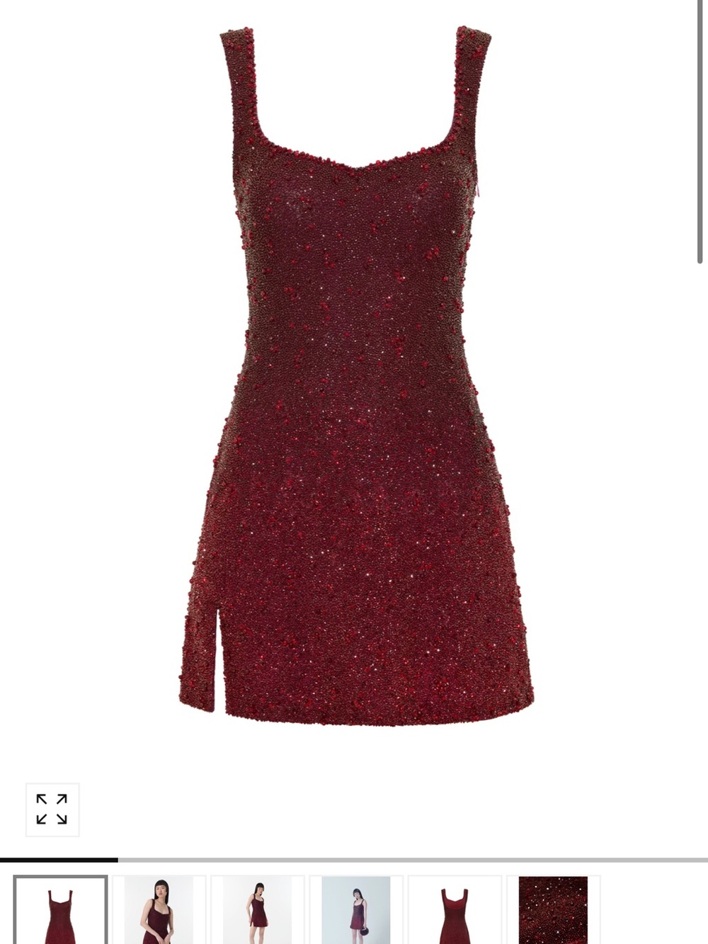 Clio Peppiatt Ruby Crystal Dress